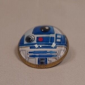 R2D2 Star Wars Bronze Lapel‎ Pin Brooch / 1 Inch #2277